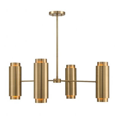 Noble Brass 8-Light Adjustable Metal Chandelier