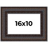 PosterPalooza | 3.5" Wide Ornate Brown Picture Frame - UV Acrylic, Backing Board, Hanging Hardware Included - 2 of 4