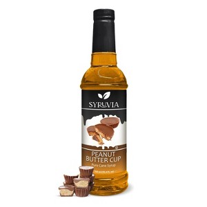 Syruvia Peanut Butter Cup Syrup - 25.4 fl oz. Premium Flavoring Syrup For Coffee - 1 of 4