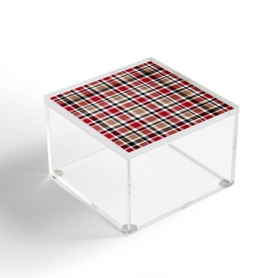 Lisa Argyropoulos Cozy Farm Plaid 4" x 4" Acrylic Box - Deny Designs