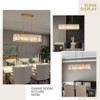 Ludomide Modern Rectangular Gold Crystal Chandelier, 5 Lights Linear Pendant Light for Dining Room, Kitchen Island- L 33.5" - 4 of 4