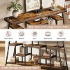 Tribesigns Farmhouse Long Console Table with Storage Shelves, 70.9-Inch Industrial Sofa Table for Living Room, Hallway, Foyer, Rustic Brown - 4 of 4