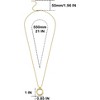 Summit Adventure 18K Gold Plated Y-Necklace, Layered Coin & Bar Choker for Women, Adjustable Fashion Jewelry - 2 of 4