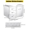 Stainless Steel Outdoor Kitchen Drawer Combo – Enclosed Built-in BBQ Access Door Cabinet for BBQ Island & Outdoor Cooking - 3 of 4