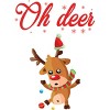 Men's Design By Humans Oh deer - Christmas Sweater By Storms98 Tank Top - 2 of 3