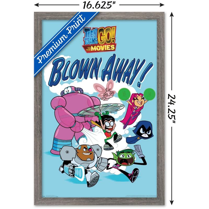 Trends International DC Comics Movie - Teen Titans Go! To The Movies - Blown Away Framed Wall Poster Prints, 3 of 7