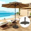 Outsunny Round Patio Umbrella Base with Wheels, 44 lbs Resin Umbrella Stand Base, Patio Umbrella Holder for 1.3"/1.5"/1.9" Umbrella Poles - 2 of 4