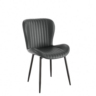 Dining Chairs Set of 2/4/6, Modern Upholstered Pu Leather Kitchen Side Chairs Comfy Backrest