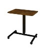 HomeRoots Adjustable Brown and Black Wood and Stainless Steel Rolling Standing Desk - 4 of 4