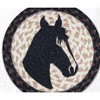 Earth Rugs Round Jute Trivet 10"x10" – Horse Portrait Print with Braided Natural Jute - 3 of 3