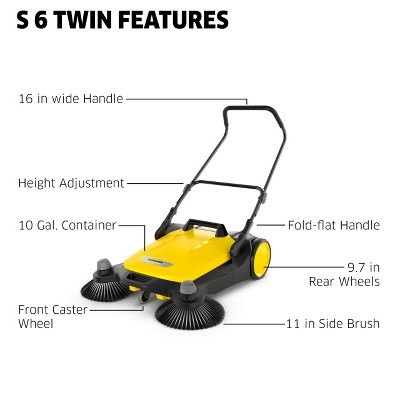 Kärcher S 6 Twin Yellow Cordless Walk-Behind Floor Sweeper