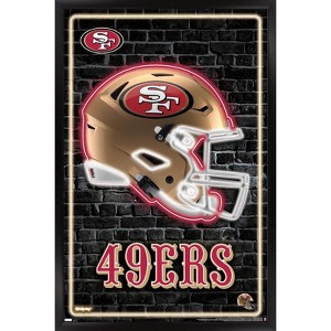 Trends International NFL San Francisco 49ers - Neon Helmet 23 Framed Wall Poster Prints - 1 of 4