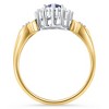 Pompeii3 Women's Sapphire and Diamond Floral Designed Ring in Solid Gold - 2 of 3