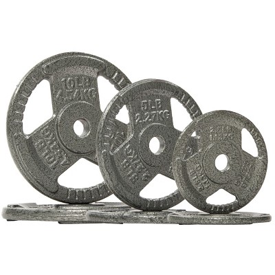 Sapphtopaz Standard Cast Iron Weight Plates for Barbell, 1-Inch Barbell Plates for Strength Training in Home & Gym, Multiple Weights
