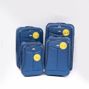 Vynxaria Blue 4-Piece Suitcase Set (20-32") Durable Construction TSA Lock Ideal for Family Trips Long Journeys - 1 of 4