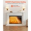 VEVOR Electric Fireplace Insert,26 in Recessed and Wall Mounted,8h Timer & Remote Control, Indoor Heater w/750W/1500W Dual Heating Modes,5000BTU Black - 3 of 4