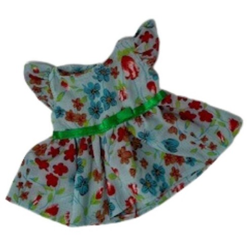 Doll Clothes Superstore Blue Dress With Flowers Fits 14 Inch Baby Alive And Little Baby Dolls Target