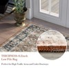 Area Rug, Home Decor Washable Vintage Distressed Floral Rug - Non-Slip Ultra-Thin (0.2in) Stain Resistant Carpet - 3 of 4