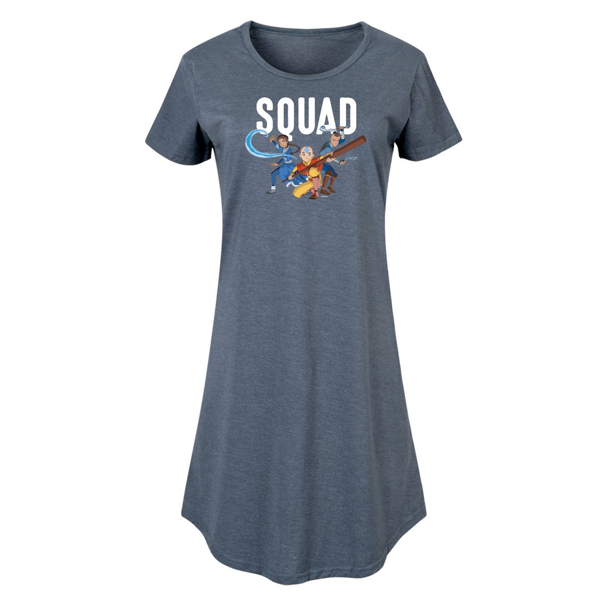 Women's - Avatar - The Last Airbender - Trio Squad Graphic T-shirt Dress