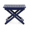 Vynxaria Folding Tables - Outdoor Wooden Side Table in Navy Blue - 4 of 4