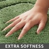Extra Thick Bath Rugs, Anti - Slip Shaggy Mats, 100 Polyester, Soft Plush, Water Absorbent, Green 24x36 Inches - 3 of 4