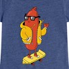 Girls' - Instant Message - Hot Dog Skater Fitted Short Sleeve Graphic T-Shirt - 2 of 4