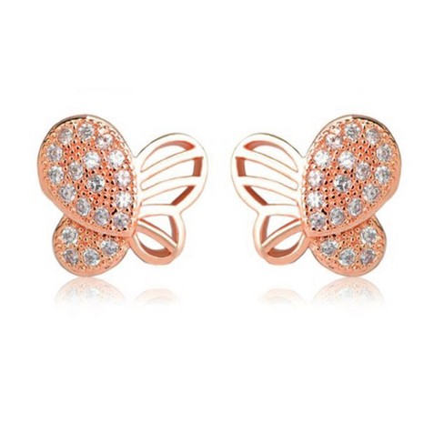 Butterfly Small Stud Earrings Ginger Lyne Collection Gold