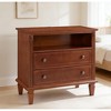 Airsurfer 2-Drawer Cherry Wood Nightstand Elegant Cherry Wood Nightstand Bedroom Furniture for Bedroom Storage - 2 of 4
