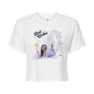 Women's - Disney - Best Wishes Cropped Graphic T-Shirt - 1 of 4