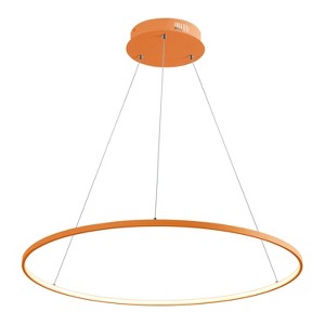 JONATHAN Y Brice Modern Contemporary Metal Round Dimmable Integrated LED Pendant - 1 of 4