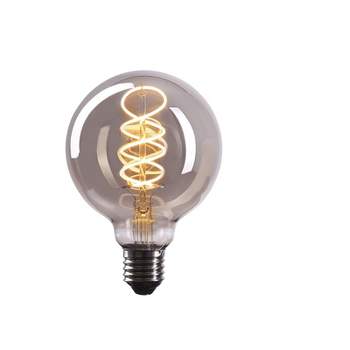 CROWN LED 110V-130V, 50 Watt, E26 Edison Light Bulb for Antique Filament Lamps in Smoky Glass Look, 3 Pack