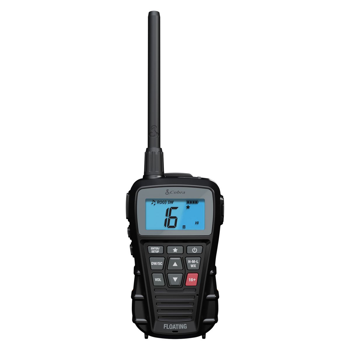 Cobra® BlueBound 150 Selectable 3-Watt Floating Handheld VHF Marine Radio, USA/Canadian/International Channels, Waterproof, NOAA®, Large LCD Scre... - thumbnail 8