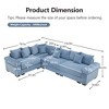 Aukfa Oversized Cloud Modular Corduroy Sofa Sectional with Ottoman - Reversible Deep Seat Couch for Living Room - 4 of 4