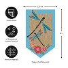 Evergreen Dragonflies and Flowers Shaped Burlap Garden Flag - 2 of 4