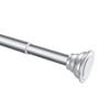 Home Mart Goods Brushed Nickel Regent Metal Shower Curtain Tension Rod Rust Resistant Non-Slip - 42"-72" - 3 of 4