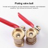 LAIZE Pneumatic Hose Connector Copper Ball Valve, Specification:Inside 2-Barb 8mm - 4 of 4