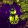Cody Foster 4.25 In Glittered Beetle Tree Ornaments - 3 of 3