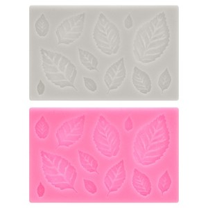 Unique Bargains Leaf Silicone Polymer Clay Fondant Template for Craft Air Dry DIY Candy 2 Pcs - 1 of 4