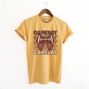 Simply Sage Market Women's Coquette Football Game Day Short Sleeve Garment Dyed Tee - 1 of 4