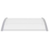 vidaXL Door Canopy Grey brackets and transparent sheets - 4 of 4