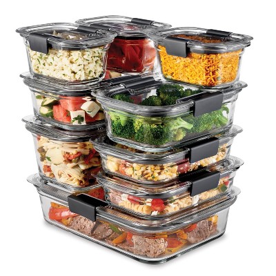 Rubbermaid 6pc (set of 3) Brilliance Glass Food Storage Containers: Glass Meal Prep & Lunch Containers with Lids - Thumbnail 2