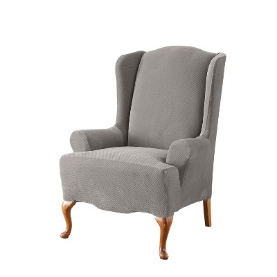 Stretch Pique Wing Chair Slipcover - Sure Fit