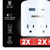 RAYOVAC® Portable Surge Protector Wall Tap with Phone Holder, AC Outlets and 2 USB Ports (2 Outlet) in White - 3 of 4