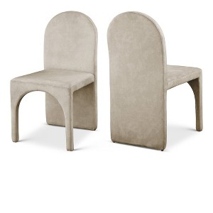 Meridian Furniture,Summer Velvet Dining Side Chair, Set of 2 - 1 of 4
