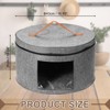 Unique Bargains Felt Foldable Beach Baseball Cowboy Hat Storage Box 17" x 10" - 2 of 4