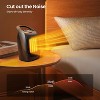 ZAFRO Small Electric Space Heater Ceramic Space Heater,Portable Heater Fan for Office with Adjustable Thermostat and Overheat Protection, (Black) - 2 of 4