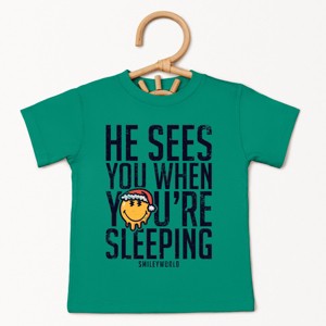SmileyWorld He Sees You When You're Sleeping - Toddler Short Sleeve Graphic T-Shirt - 1 of 3