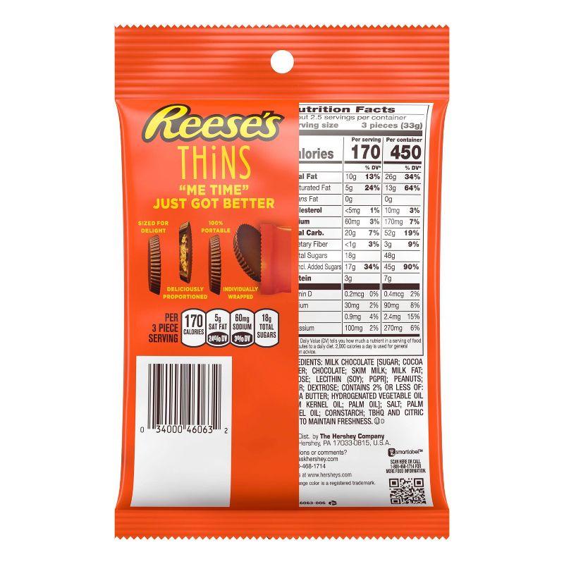 Reese&#39;s Milk Thin Candy Peg Bag - 3.1oz, 4 of 7
