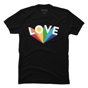 Adult Design By Humans Love Rainbow Pride By thiagocorream T-Shirt - 1 of 4