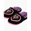 Powerpuff Girls Trio In Heart Black Fuzzy Slippers - 2 of 2